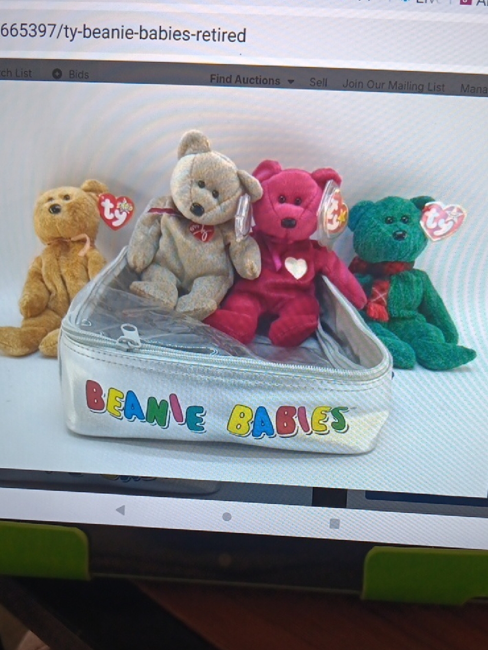 TY Beanie Babies Retired With Storage Case